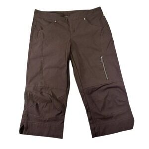 Athleta‎ Brown Utility Style Culottes Capri Pants Size 4